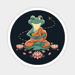 Meditation Frog by Tobe Fonseca Magnet